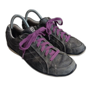 FootJoy Shoes Womens 8.5 M LoPro Collection Golf Atheltic Grey Leather Low